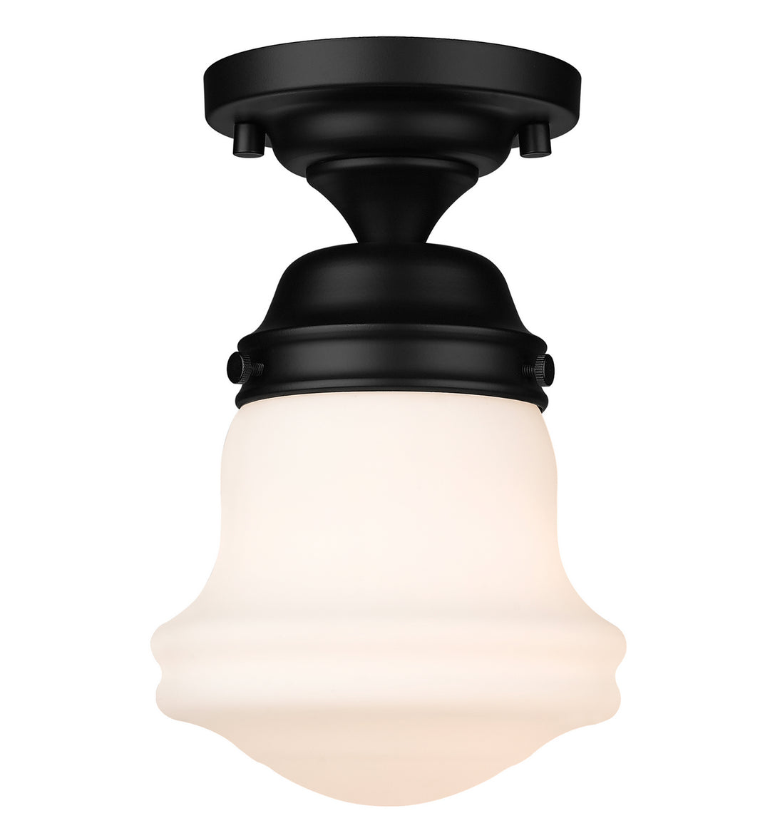 Vaughn One Light Flush Mount in Matte Black - available from The Lighting Shoppe, trusted by Canadian homeowners