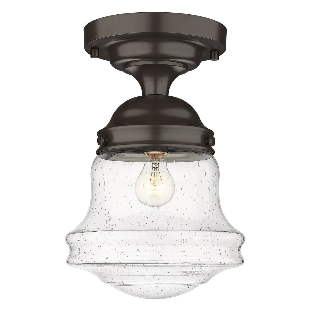 Vaughn One Light Flush Mount in Bronze - available from The Lighting Shoppe, trusted by Canadian homeowners