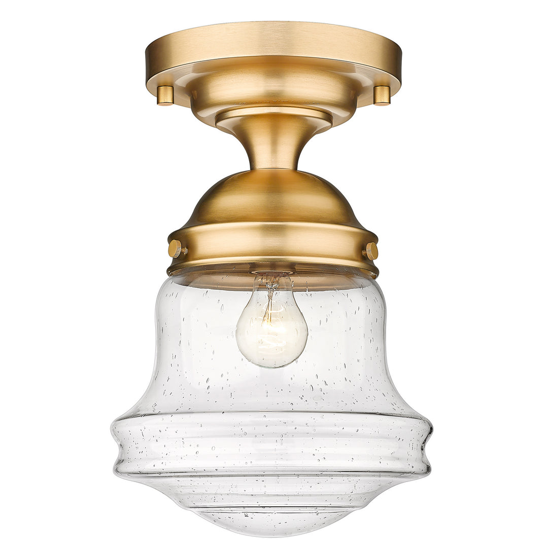 Vaughn One Light Flush Mount in Heritage Brass - available from The Lighting Shoppe, trusted by Canadian homeowners