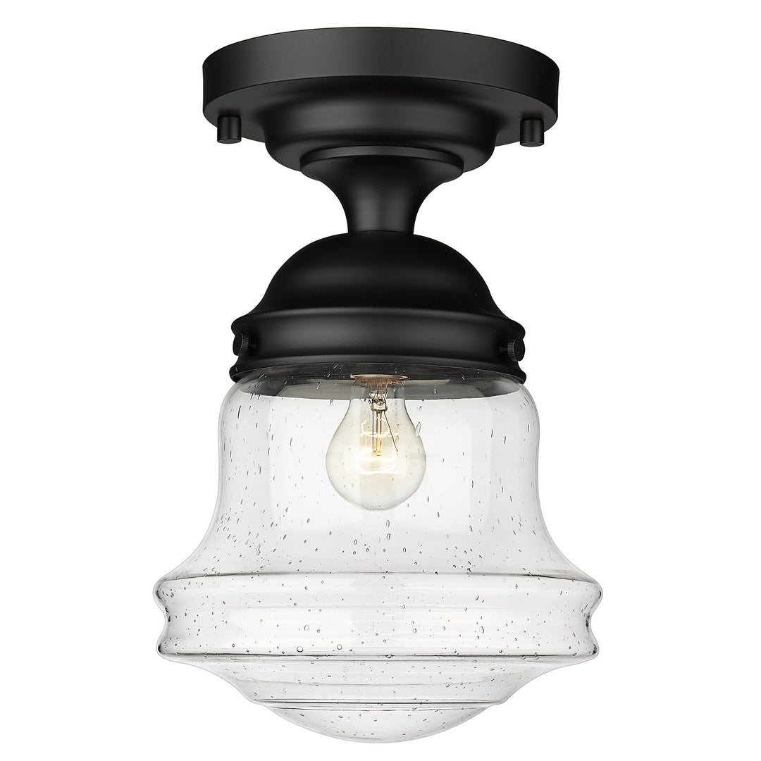Vaughn One Light Flush Mount in Matte Black - available from The Lighting Shoppe, trusted by Canadian homeowners