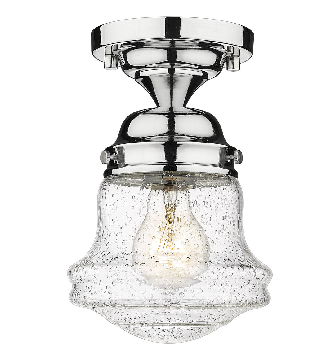 Vaughn One Light Flush Mount in Chrome - available from The Lighting Shoppe, trusted by Canadian homeowners