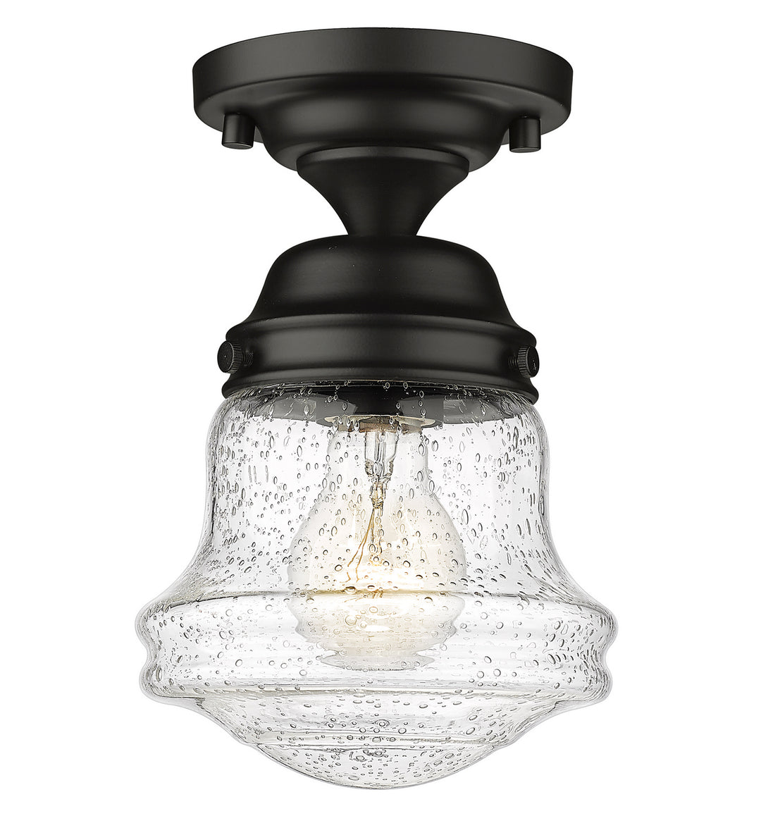Vaughn One Light Flush Mount in Matte Black - available from The Lighting Shoppe, trusted by Canadian homeowners