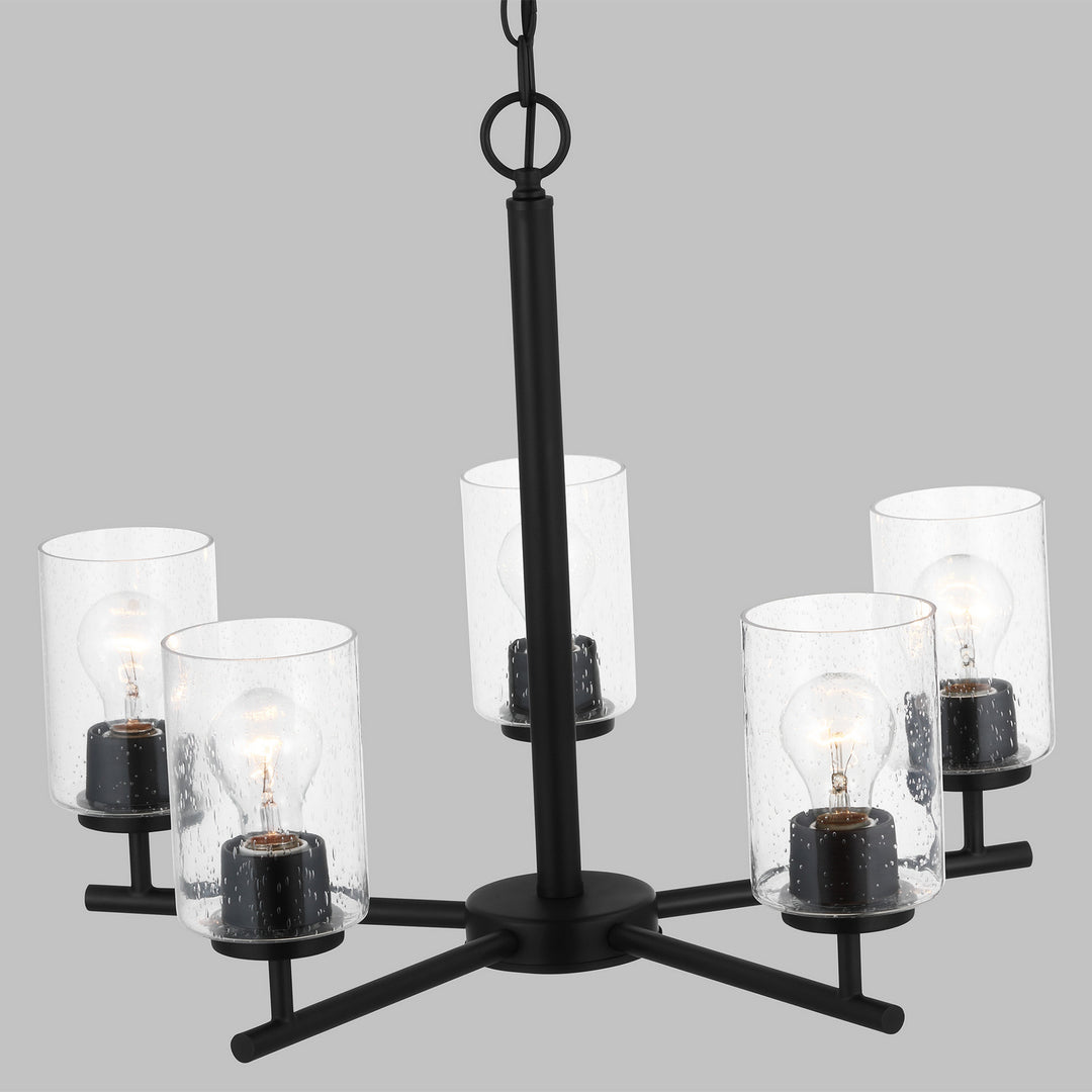 Generation Lighting Canada - 31171-112 - Five Light Chandelier - Oslo - Midnight Black