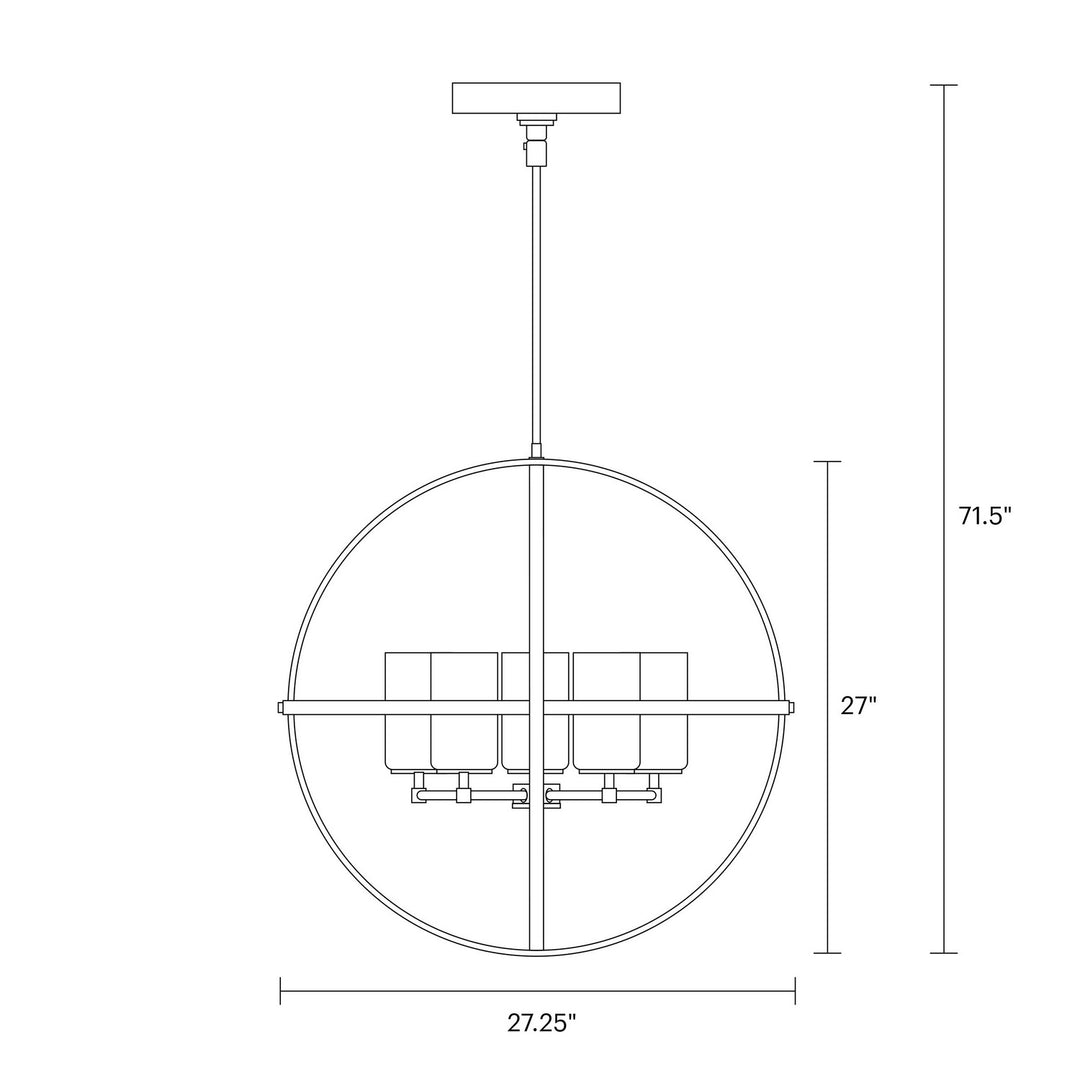 Generation Lighting Canada - 3124605-112 - Five Light Chandelier - Alturas - Midnight Black