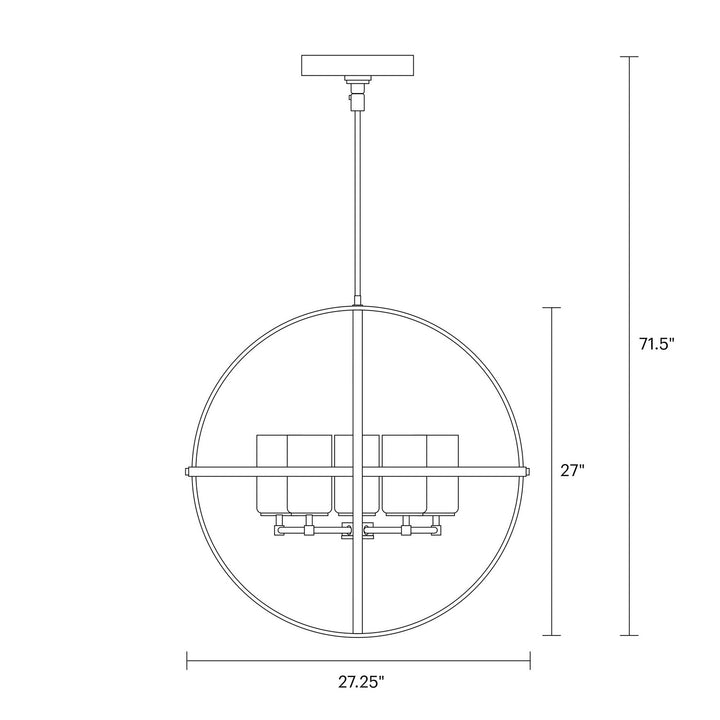 Generation Lighting Canada - 3124605-112 - Five Light Chandelier - Alturas - Midnight Black