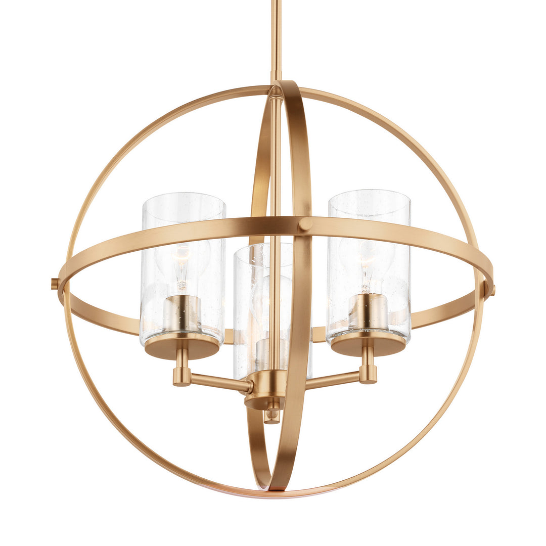 Generation Lighting Canada - 3124673-848 - Three Light Chandelier - Alturas - Satin Brass