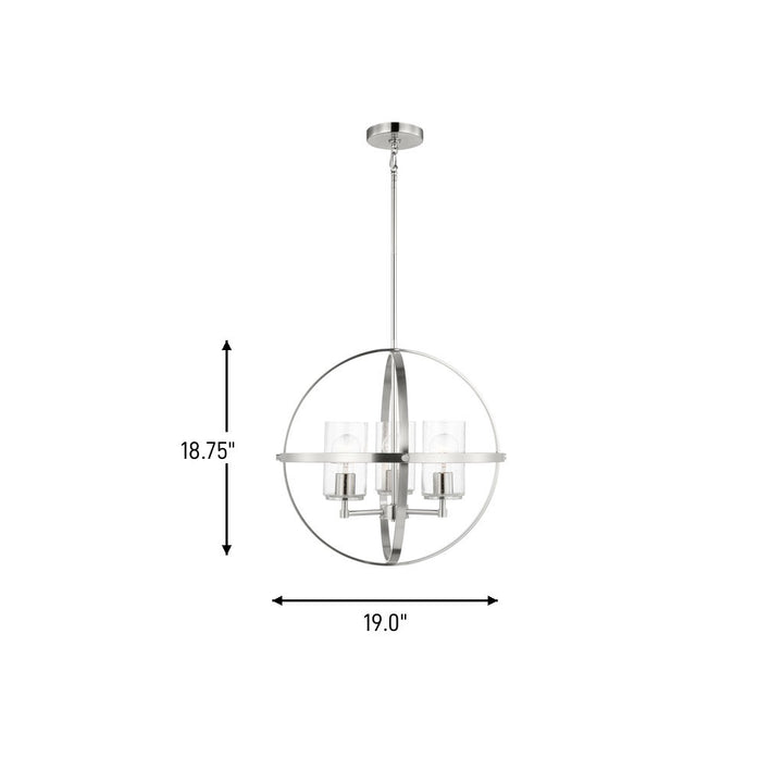 Generation Lighting Canada - 3124673-962 - Three Light Chandelier - Alturas - Brushed Nickel