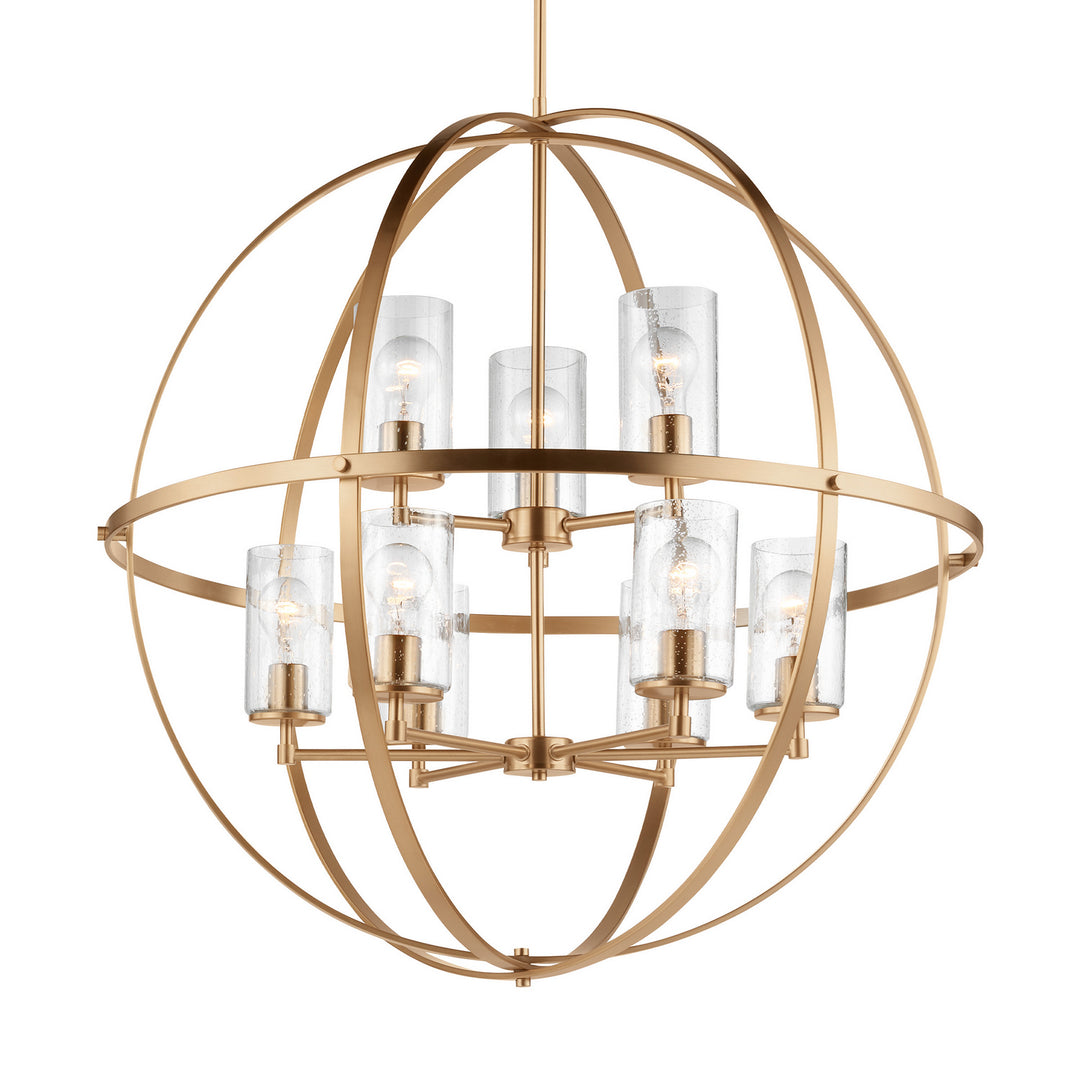 Generation Lighting Canada - 3124679-848 - Nine Light Chandelier - Alturas - Satin Brass