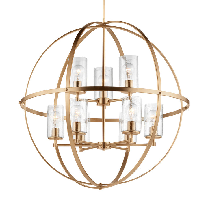 Generation Lighting Canada - 3124679-848 - Nine Light Chandelier - Alturas - Satin Brass