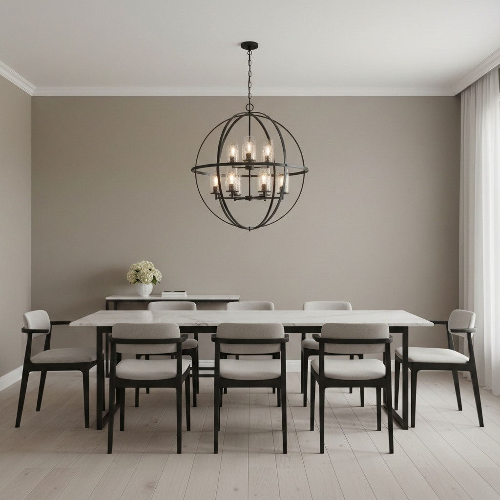 Generation Lighting Canada - 3124679-112 - Nine Light Chandelier - Alturas - Midnight Black