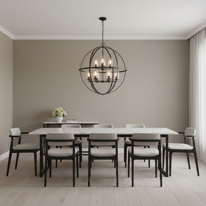 Generation Lighting Canada - 3124679-112 - Nine Light Chandelier - Alturas - Midnight Black