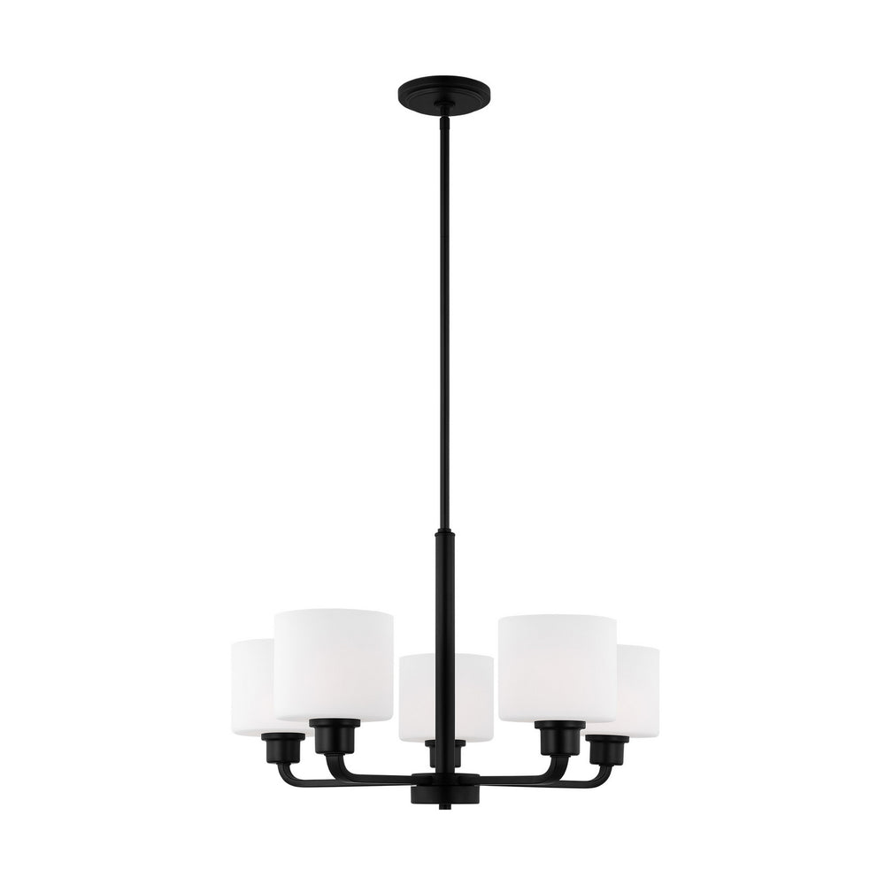 Generation Lighting Canada - 3128805-112 - Five Light Chandelier - Canfield - Midnight Black