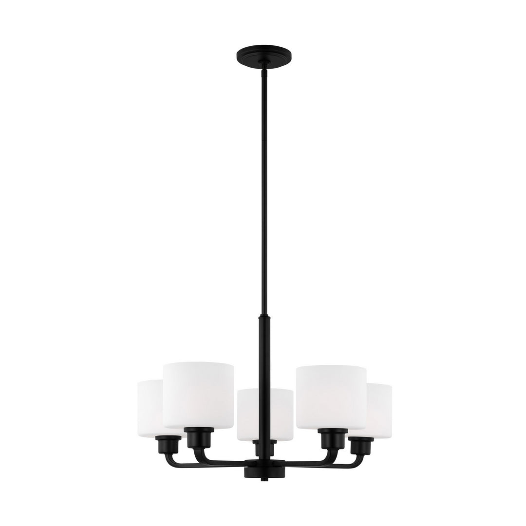 Generation Lighting Canada - 3128805-112 - Five Light Chandelier - Canfield - Midnight Black