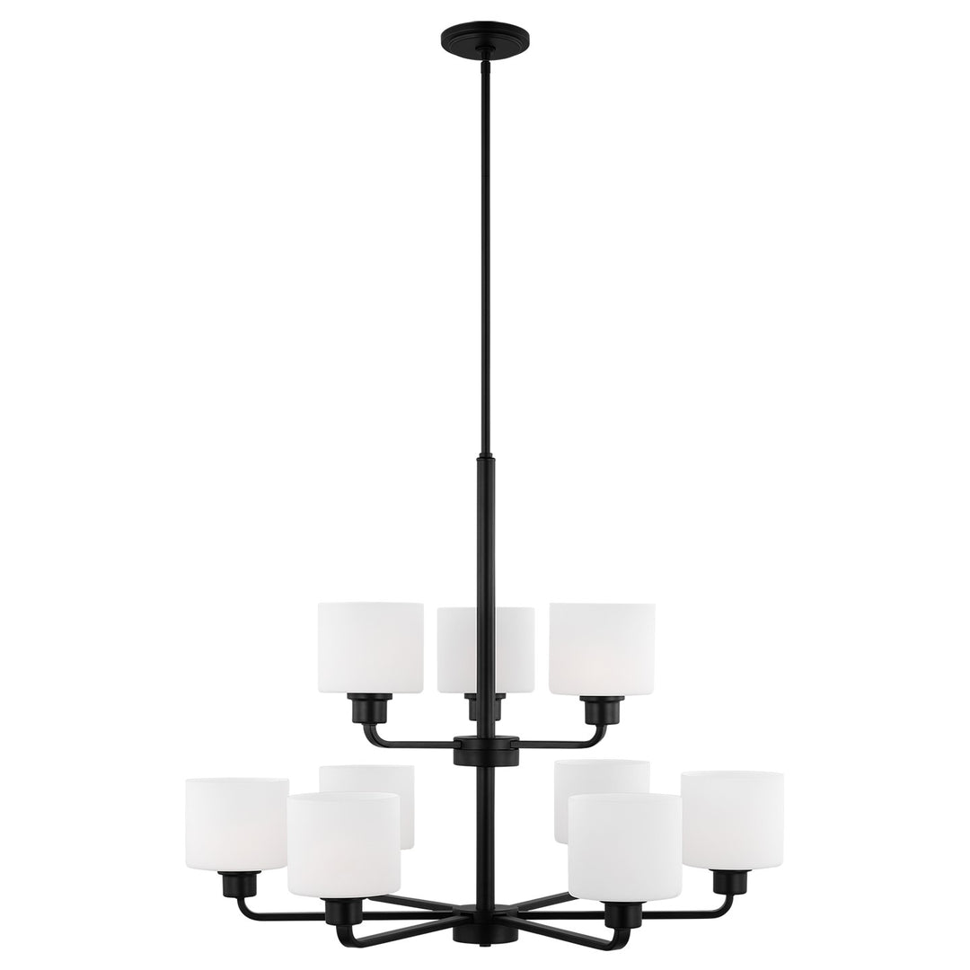 Generation Lighting Canada - 3128809-112 - Nine Light Chandelier - Canfield - Midnight Black