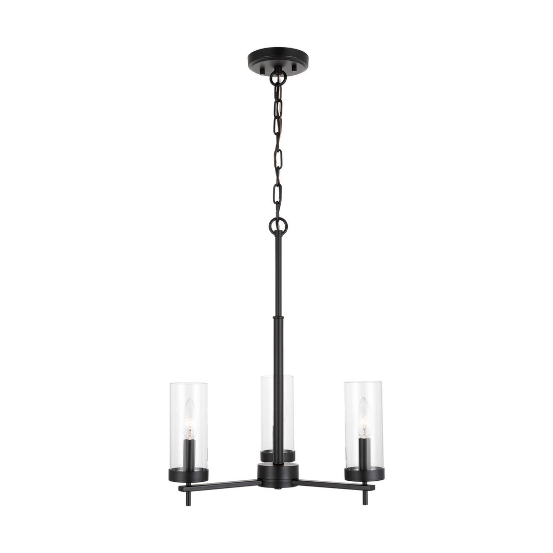 Zire Three Light Chandelier in Midnight Black - available from The Lighting Shoppe, trusted by Canadian homeowners