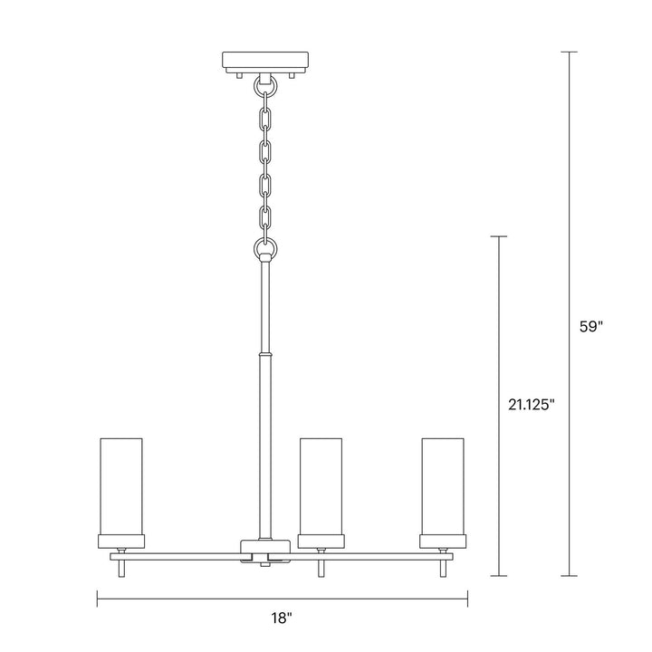 Visual Comfort Studio Canada - 3190303EN-112 - Three Light Chandelier - Zire - Midnight Black