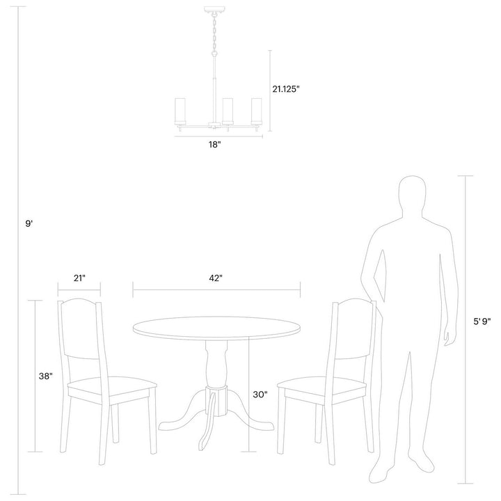 Visual Comfort Studio Canada - 3190303EN-112 - Three Light Chandelier - Zire - Midnight Black