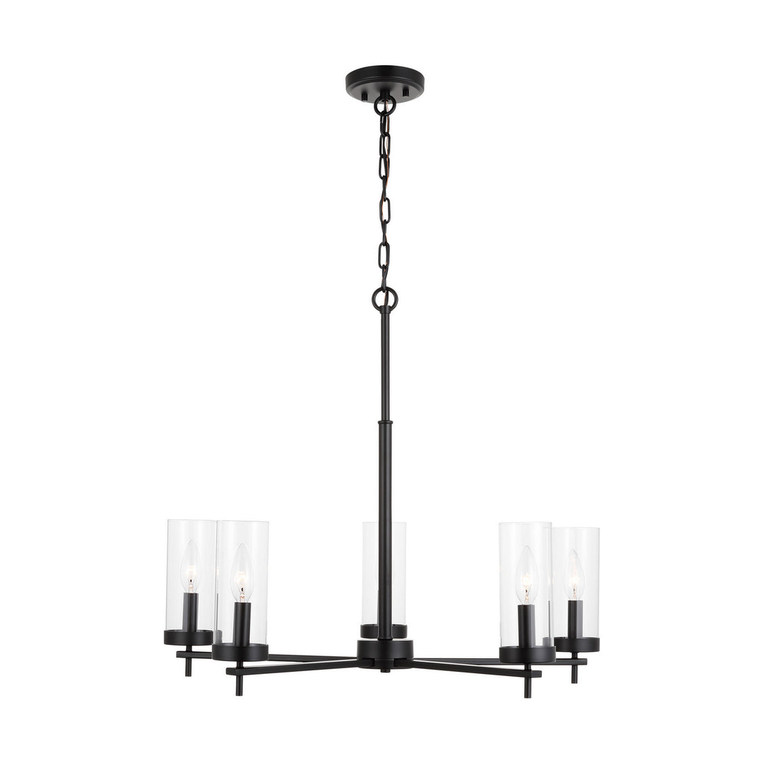 Zire Five Light Chandelier in Midnight Black - available from The Lighting Shoppe, trusted by Canadian homeowners