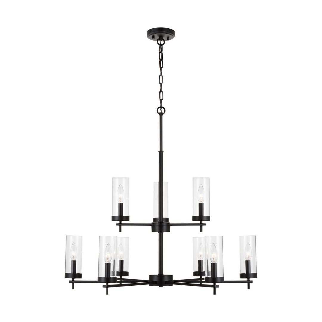 Zire Nine Light Chandelier in Midnight Black - available from The Lighting Shoppe, trusted by Canadian homeowners