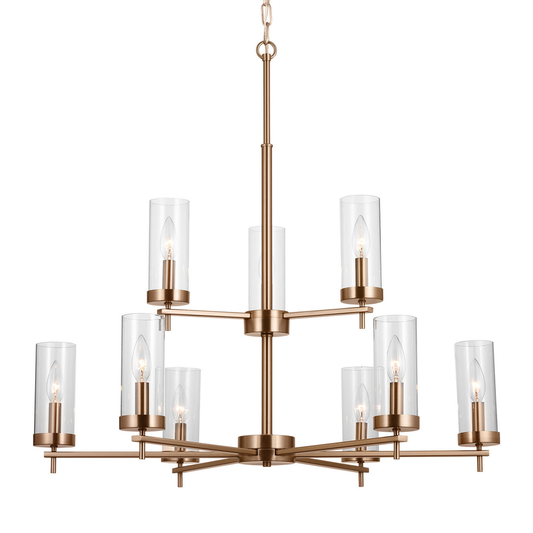 Visual Comfort Studio Canada - 3190309EN-848 - Nine Light Chandelier - Zire - Satin Brass