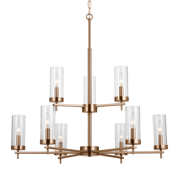 Visual Comfort Studio Canada - 3190309EN-848 - Nine Light Chandelier - Zire - Satin Brass