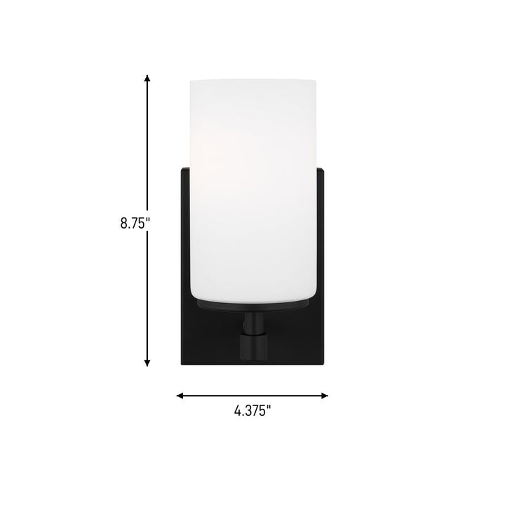 Generation Lighting Canada - 4124601-112 - One Light Wall / Bath Sconce - Alturas - Midnight Black