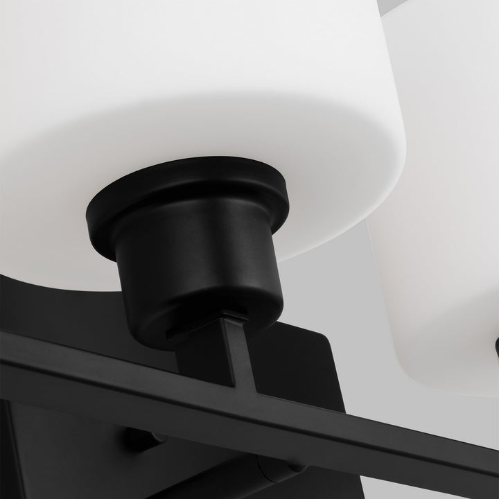 Generation Lighting Canada - 4428804-112 - Four Light Wall / Bath - Canfield - Midnight Black