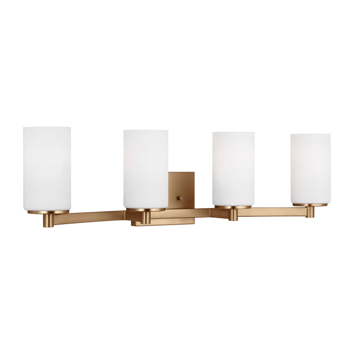 Generation Lighting Canada - 4439104-848 - Four Light Wall / Bath - Hettinger - Satin Brass