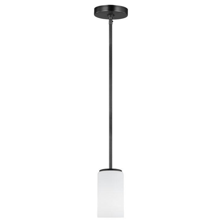Alturas One Light Mini-Pendant in Midnight Black - available from The Lighting Shoppe, trusted by Canadian homeowners
