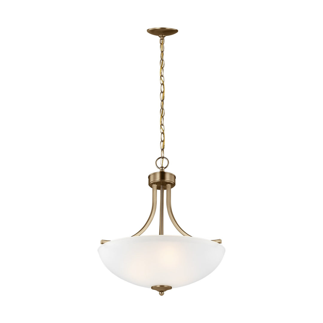 Generation Lighting Canada - 6616503-848 - Three Light Pendant - Geary - Satin Brass