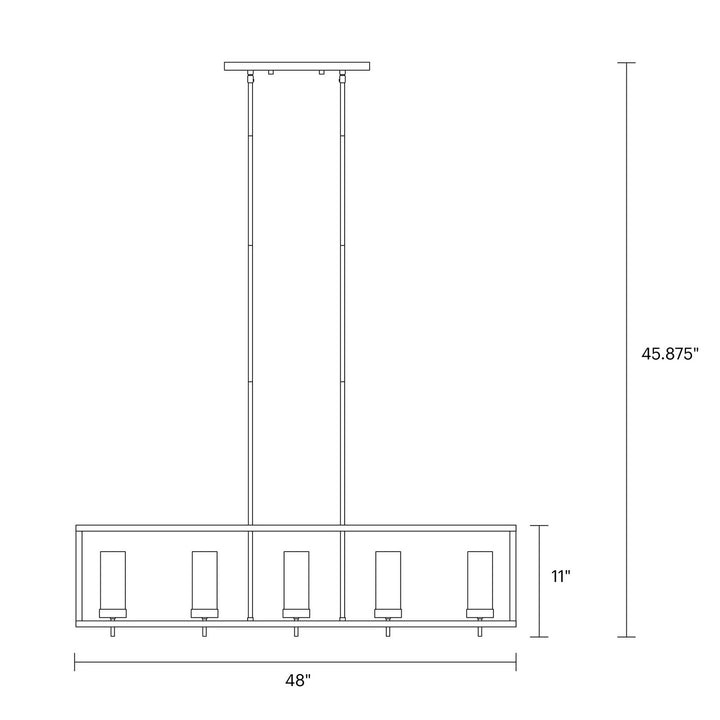 Visual Comfort Studio Canada - 6690305-112 - Five Light Island Pendant - Zire - Midnight Black