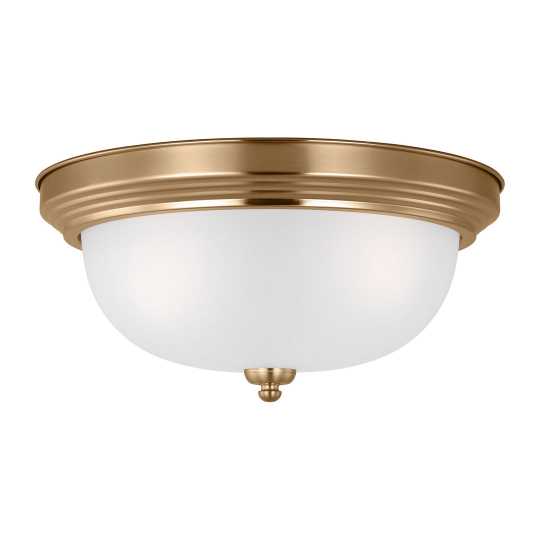 Generation Lighting Canada - 77065-848 - Three Light Flush Mount - Geary - Satin Brass