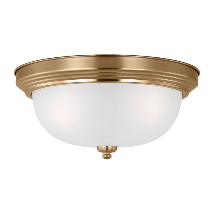 Generation Lighting Canada - 77065-848 - Three Light Flush Mount - Geary - Satin Brass
