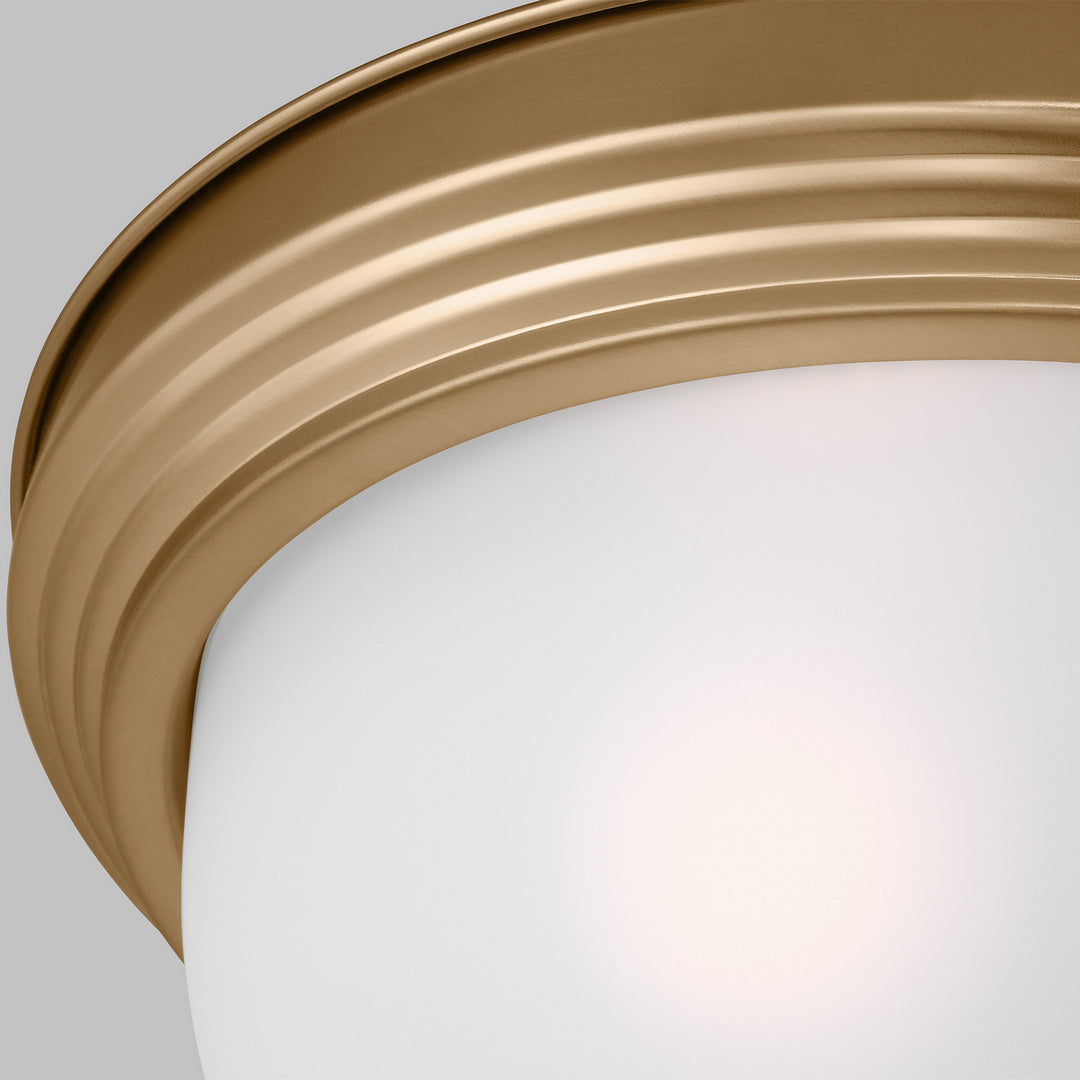Generation Lighting Canada - 77065EN3-848 - Three Light Flush Mount - Geary - Satin Brass