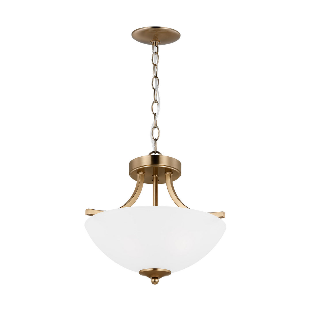 Generation Lighting Canada - 7716502EN3-848 - Two Light Semi-Flush Convertible Pendant - Geary - Satin Brass
