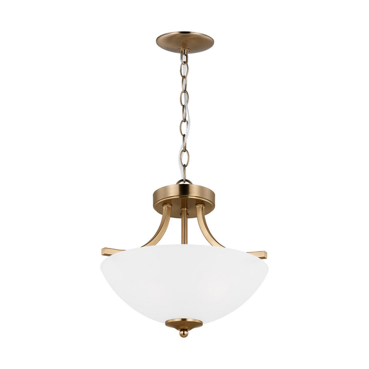 Generation Lighting Canada - 7716502EN3-848 - Two Light Semi-Flush Convertible Pendant - Geary - Satin Brass