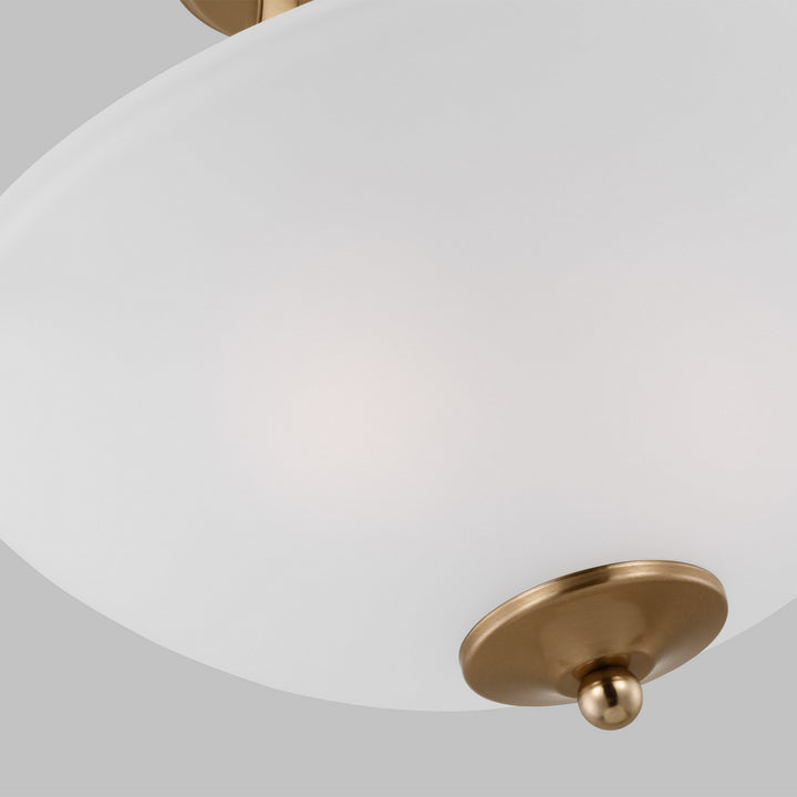 Generation Lighting Canada - 7716502EN3-848 - Two Light Semi-Flush Convertible Pendant - Geary - Satin Brass
