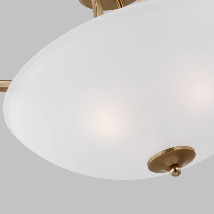 Generation Lighting Canada - 7716503-848 - Three Light Semi-Flush Convertible Pendant - Geary - Satin Brass