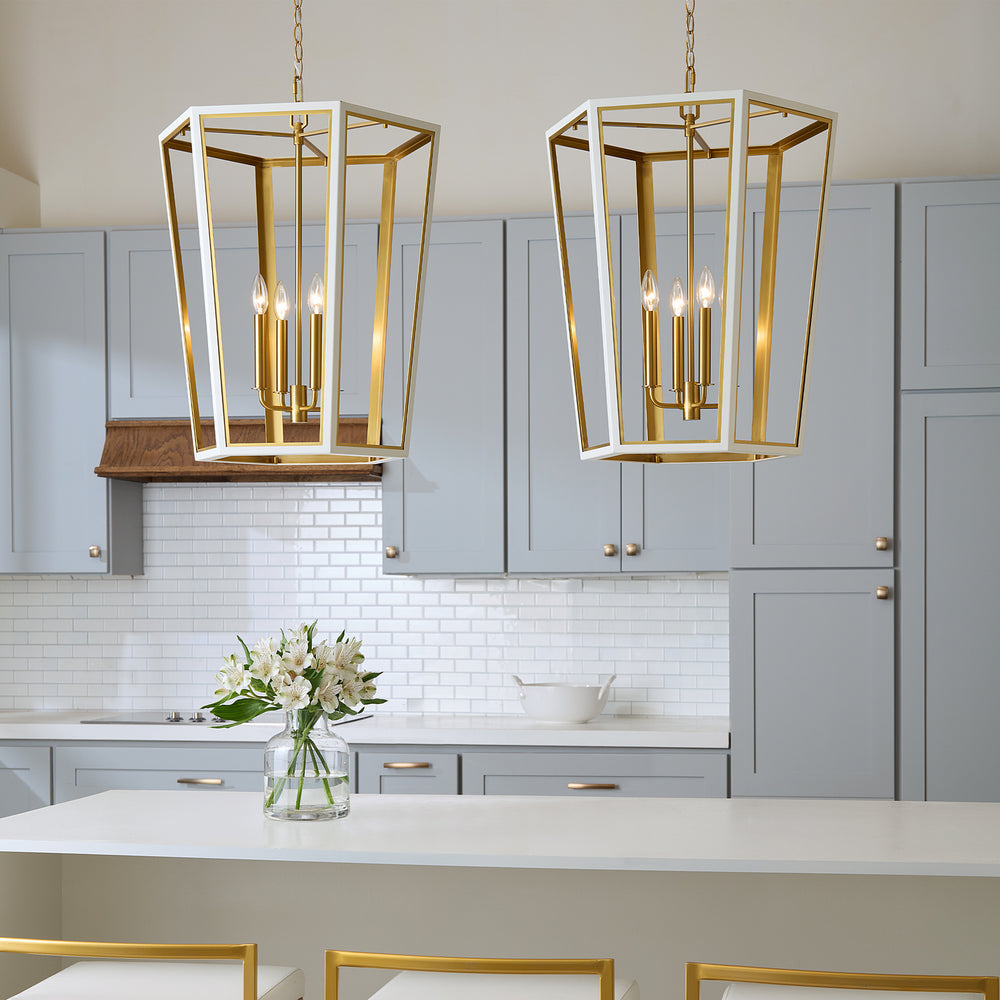Visual Comfort Studio Canada - AC1094MWTBBS - Four Light Lantern - Curt - Matte White