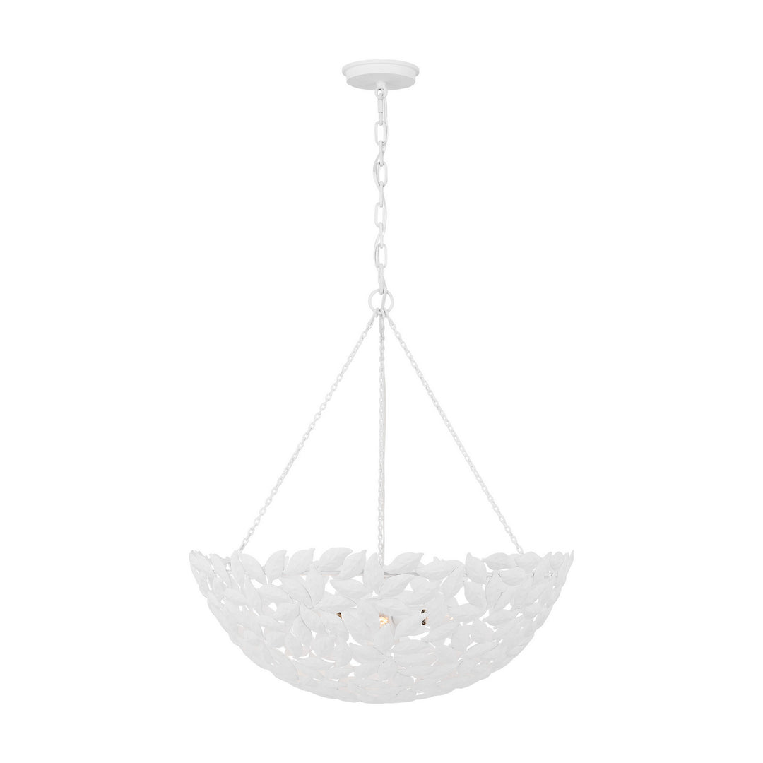 Kelan Six Light Pendant in Textured White - available from The Lighting Shoppe, trusted by Canadian homeowners