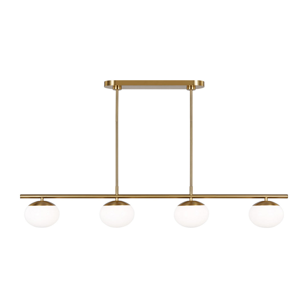 Visual Comfort Studio Canada - EC1264BBS - Four Light Linear Chandelier - Lune - Burnished Brass
