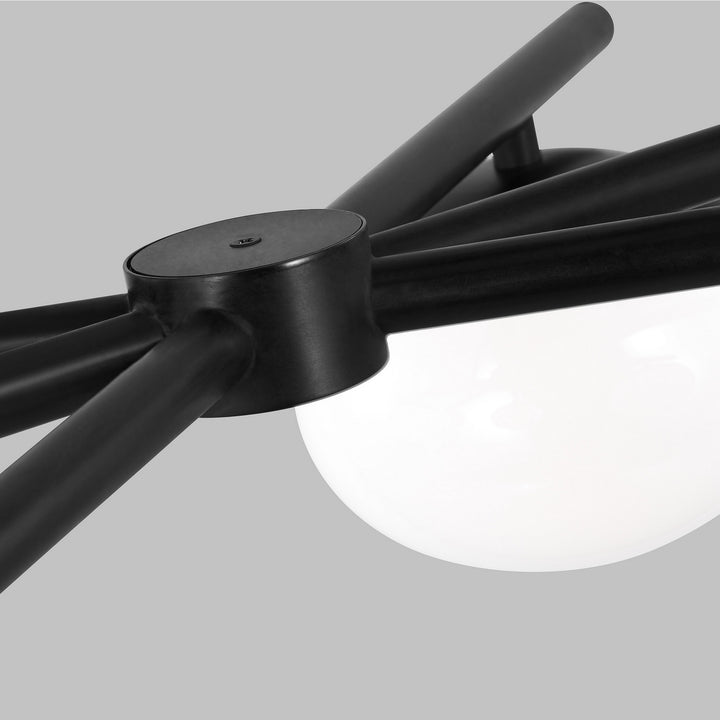Visual Comfort Studio Canada - EC1276AI - Six Light Linear Chandelier - Lune - Aged Iron