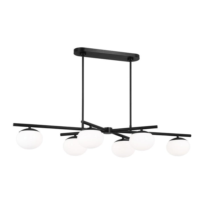 Visual Comfort Studio Canada - EC1276AI - Six Light Linear Chandelier - Lune - Aged Iron