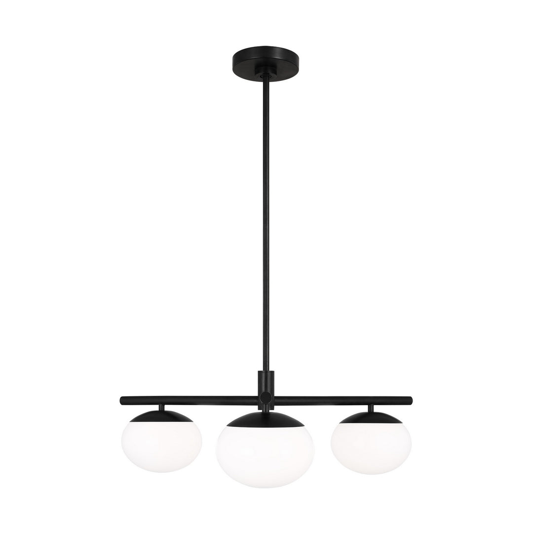 Lune Three Light Semi Flush Mount in Aged Iron - available from The Lighting Shoppe, trusted by Canadian homeowners