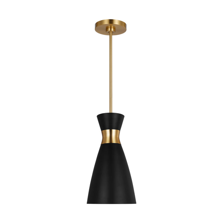 Visual Comfort Studio Canada - EP1221MBKBBS - One Light Pendant - Heath - Midnight Black and Burnished Brass