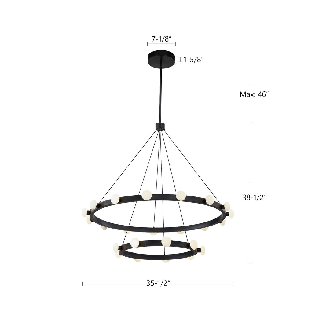 Kuzco Canada - CH63436-BK - LED Chandelier - Rezz - Black