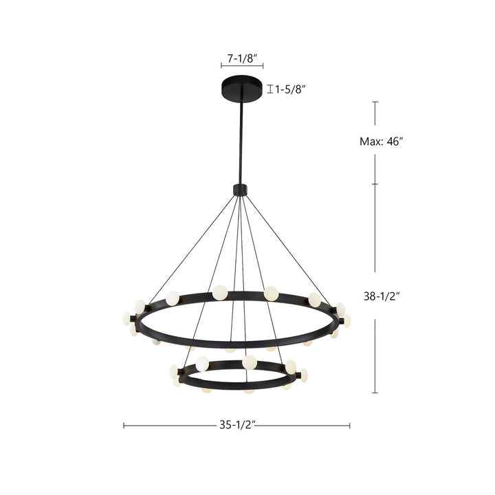 Kuzco Canada - CH63436-BK - LED Chandelier - Rezz - Black