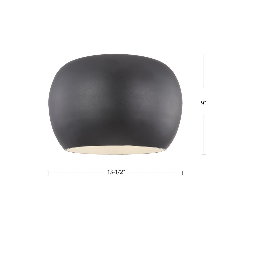 Kuzco Canada - FM44614-BK/WH - LED Flush Mount - Croft - Black/White