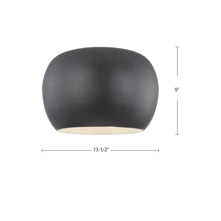 Kuzco Canada - FM44614-BK/WH - LED Flush Mount - Croft - Black/White