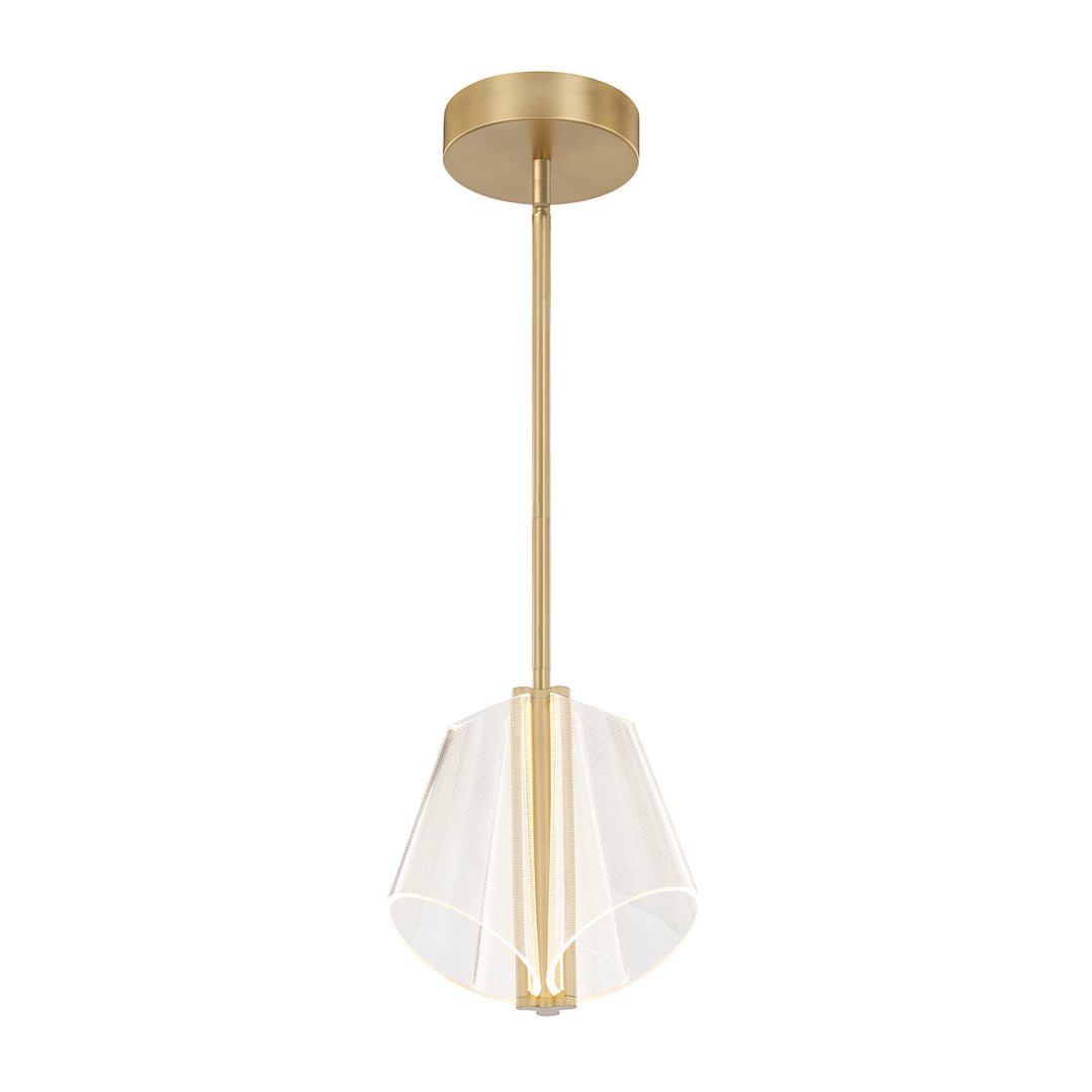 Mulberry LED Pendant in Brushed Gold/Light Guide - available from The Lighting Shoppe, trusted by Canadian homeowners
